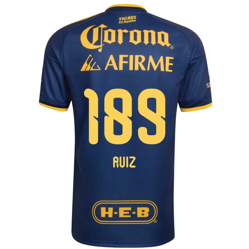 Danxen Dames Óscar Ruiz #189 Koninklijk Blauw Geel Uitshirt Uittenue 2026/27 T-Shirt België