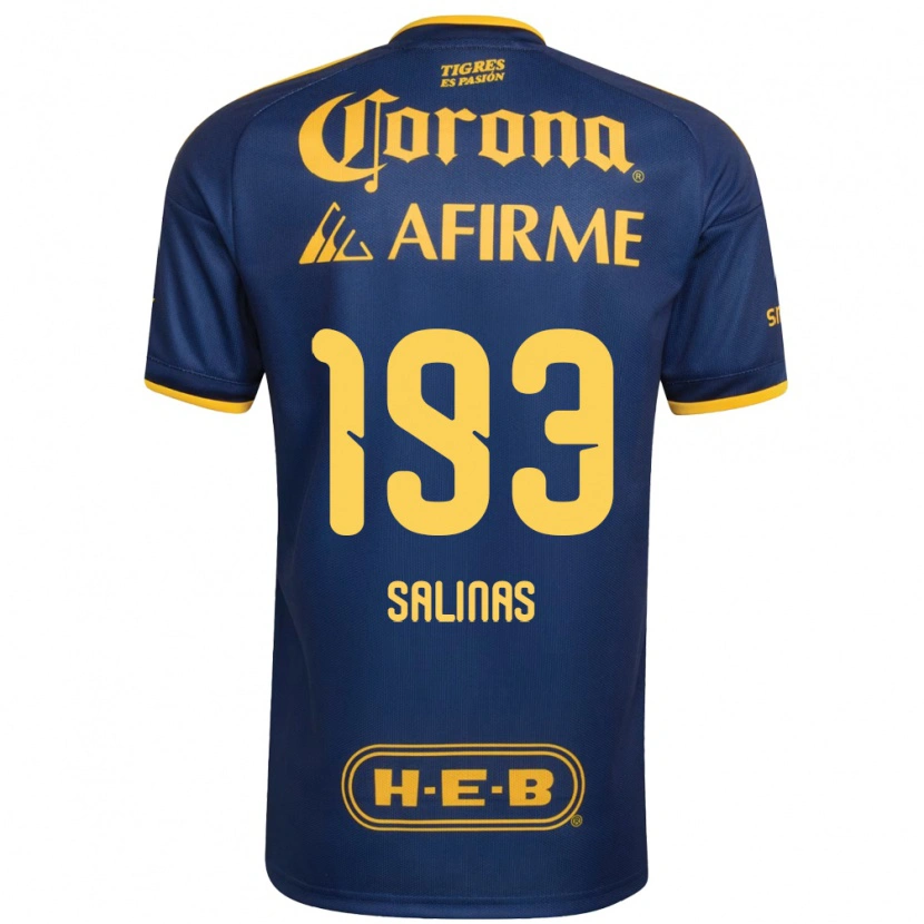 Danxen Dames Marcelo Salinas #193 Koninklijk Blauw Geel Uitshirt Uittenue 2026/27 T-Shirt België
