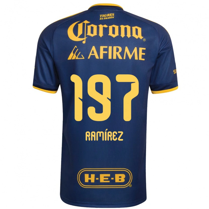 Danxen Dames Ángel Ramírez #197 Koninklijk Blauw Geel Uitshirt Uittenue 2026/27 T-Shirt België