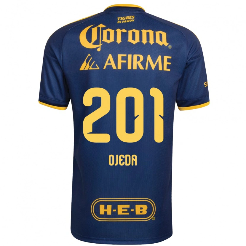 Danxen Dames Diego Ojeda #201 Koninklijk Blauw Geel Uitshirt Uittenue 2026/27 T-Shirt België