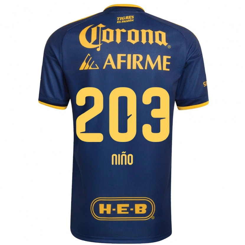 Danxen Dames Fernando Niño #203 Koninklijk Blauw Geel Uitshirt Uittenue 2026/27 T-Shirt België