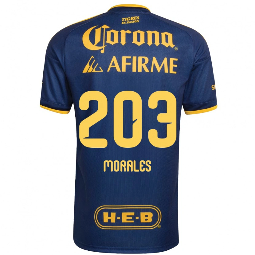 Danxen Dames Carlos Morales #203 Koninklijk Blauw Geel Uitshirt Uittenue 2026/27 T-Shirt België