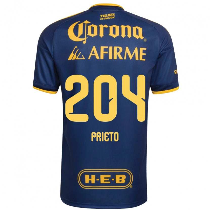Danxen Dames Leonel Prieto #204 Koninklijk Blauw Geel Uitshirt Uittenue 2026/27 T-Shirt België
