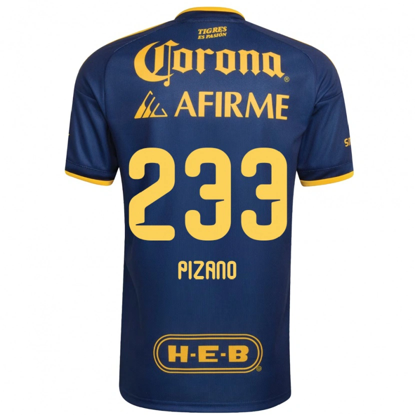 Danxen Dames Juan Pizano #233 Koninklijk Blauw Geel Uitshirt Uittenue 2026/27 T-Shirt België