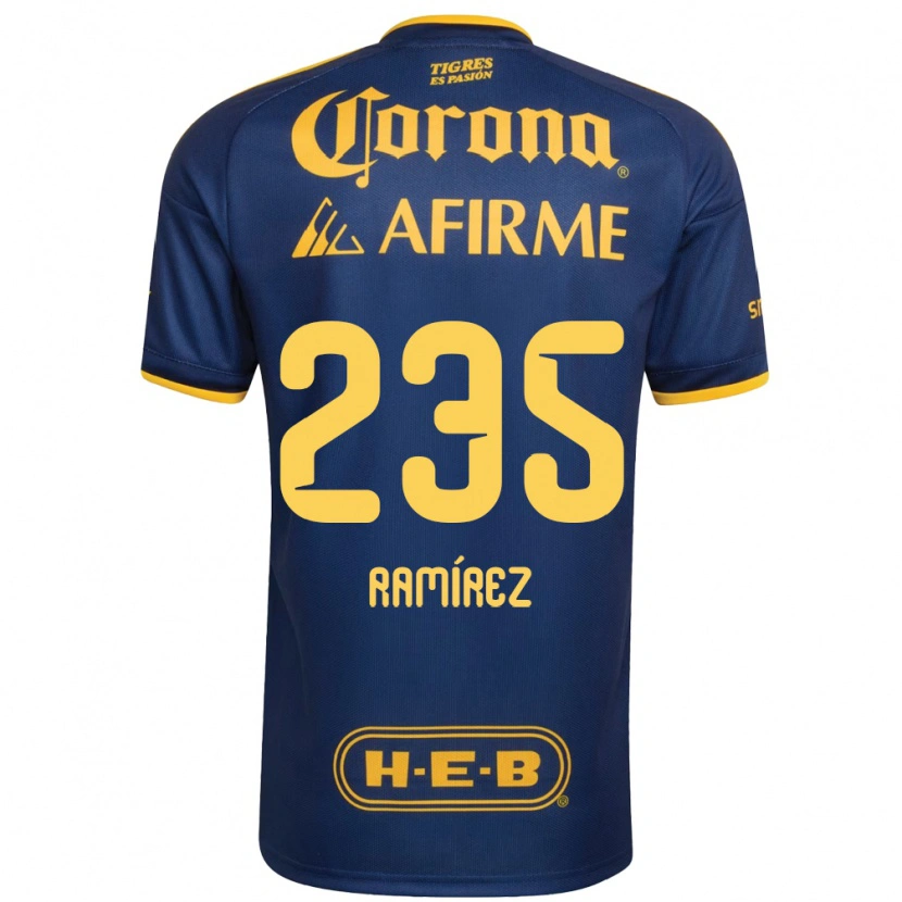 Danxen Dames Gabriel Ramírez #235 Koninklijk Blauw Geel Uitshirt Uittenue 2026/27 T-Shirt België