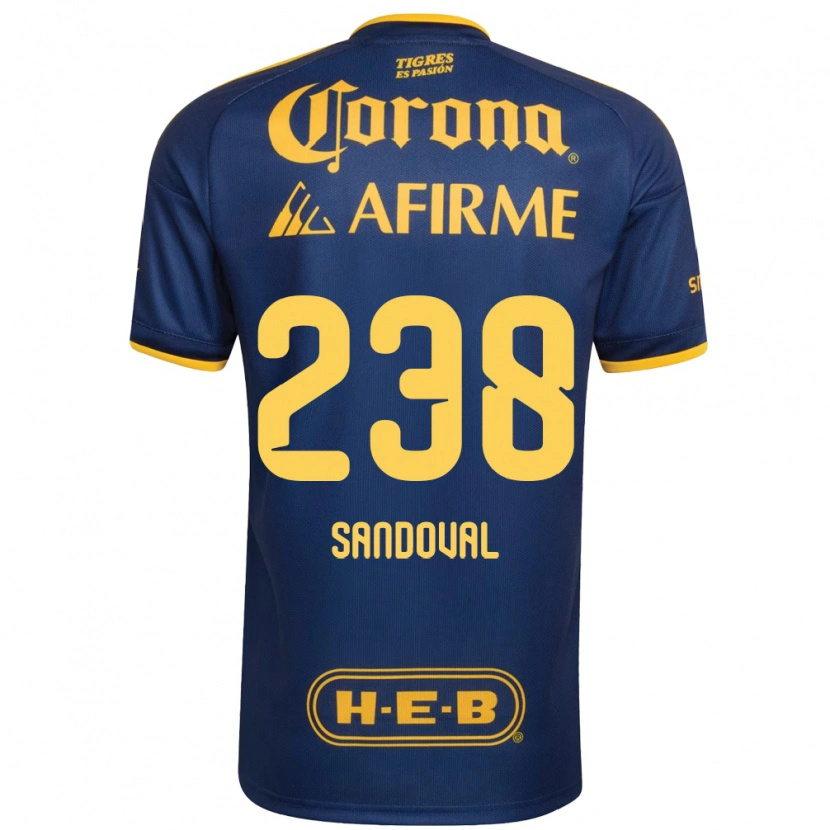 Danxen Dames Miguel Sandoval #238 Koninklijk Blauw Geel Uitshirt Uittenue 2026/27 T-Shirt België