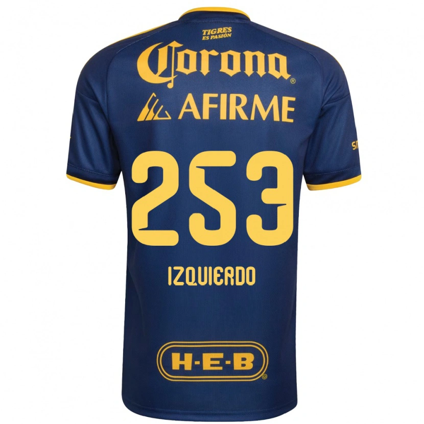 Danxen Dames Diego Izquierdo #253 Koninklijk Blauw Geel Uitshirt Uittenue 2026/27 T-Shirt België