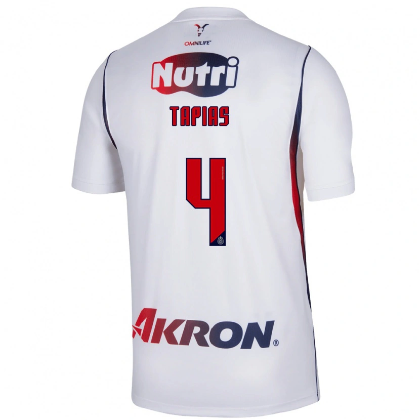 Danxen Dames Miguel Tapias #4 Wit Marineblauw Rood Uitshirt Uittenue 2026/27 T-Shirt België