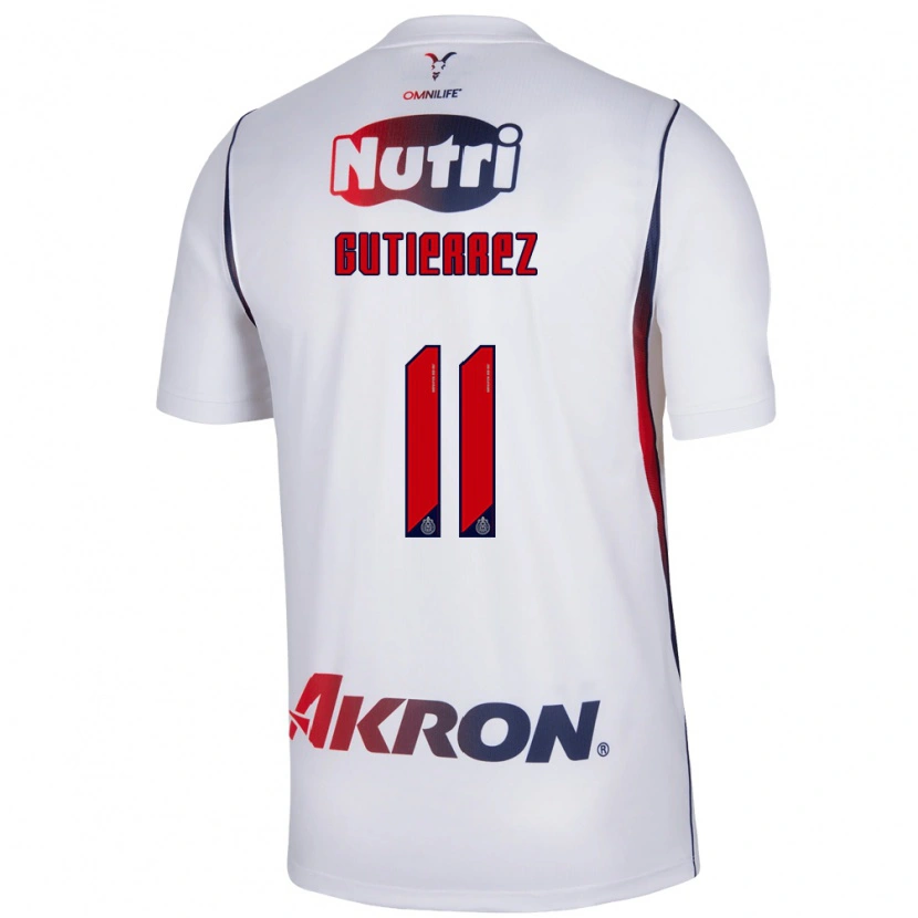 Danxen Dames Brian Gutiérrez #11 Wit Marineblauw Rood Uitshirt Uittenue 2026/27 T-Shirt België