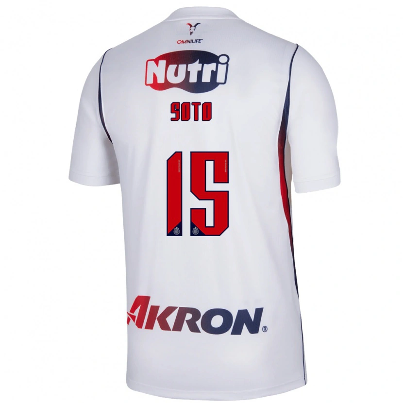 Danxen Dames Rubí Soto #15 Wit Marineblauw Rood Uitshirt Uittenue 2026/27 T-Shirt België
