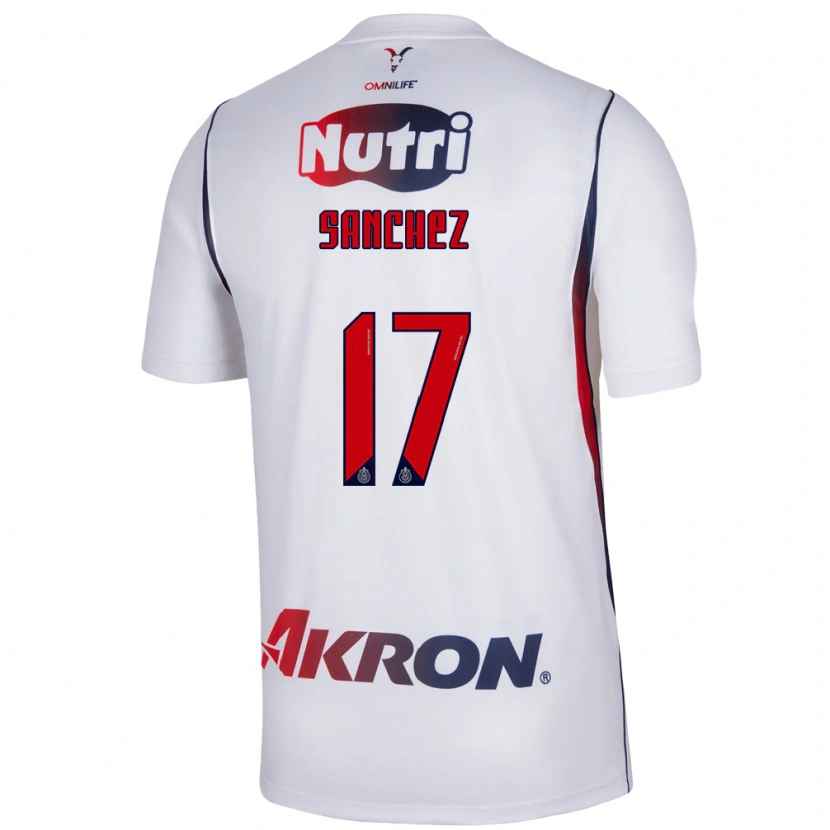 Danxen Dames Jesús Sánchez #17 Wit Marineblauw Rood Uitshirt Uittenue 2026/27 T-Shirt België