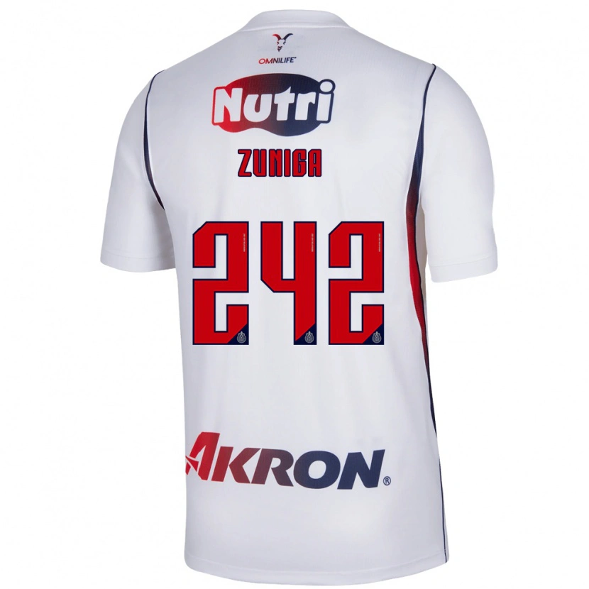Danxen Dames Landon Zuniga #242 Wit Marineblauw Rood Uitshirt Uittenue 2026/27 T-Shirt België