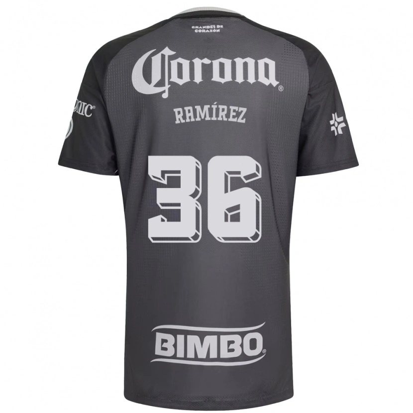 Danxen Dames Miguel Ramírez #36 Grijs Wit Zwart Uitshirt Uittenue 2026/27 T-Shirt België