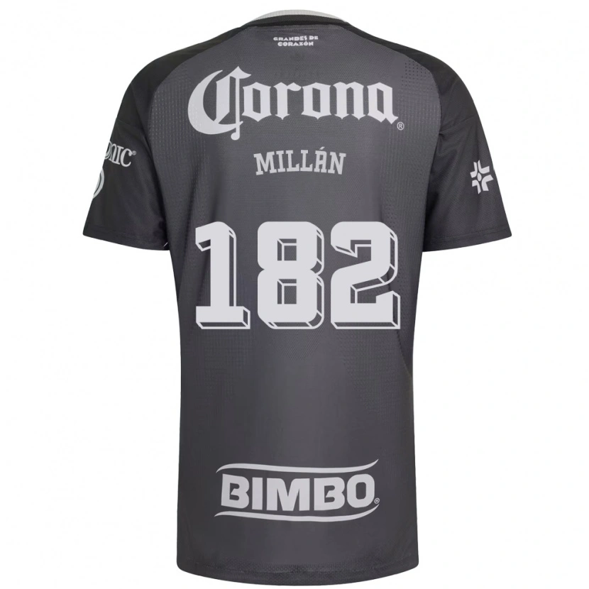 Danxen Dames Daniel Millán #182 Grijs Wit Zwart Uitshirt Uittenue 2026/27 T-Shirt België
