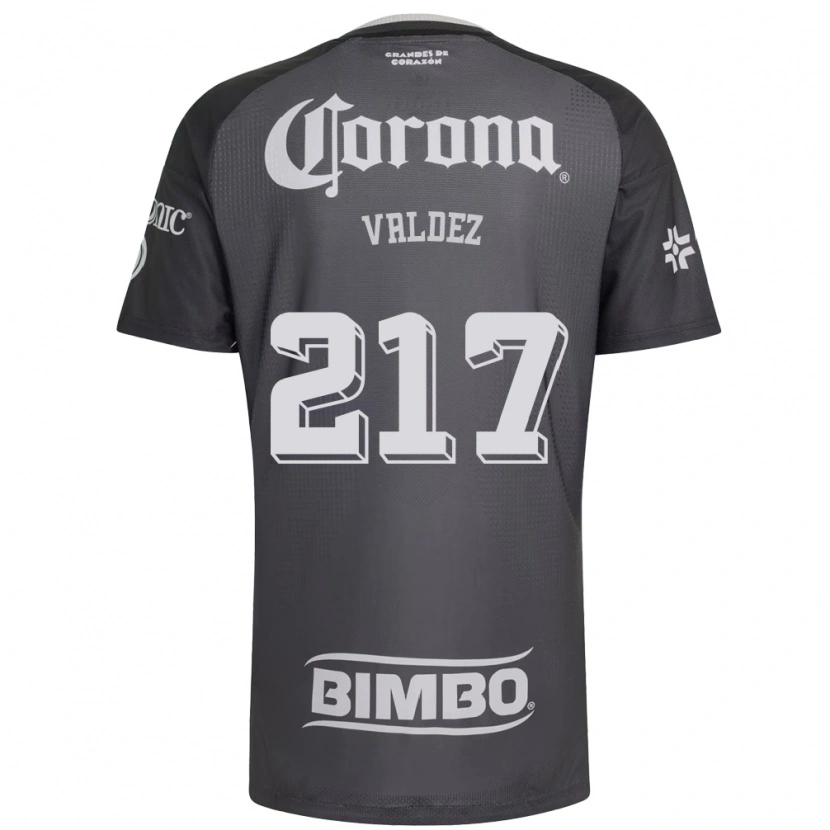 Danxen Dames Víctor Valdez #217 Grijs Wit Zwart Uitshirt Uittenue 2026/27 T-Shirt België