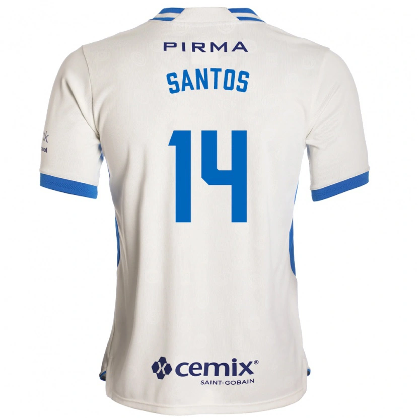 Danxen Dames Eleisa Santos #14 Wit Blauw Rood Uitshirt Uittenue 2026/27 T-Shirt België