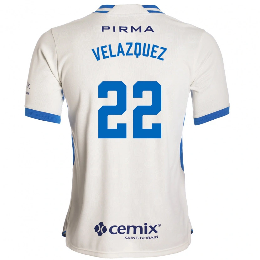 Danxen Dames Hireri Velazquez #22 Wit Blauw Rood Uitshirt Uittenue 2026/27 T-Shirt België