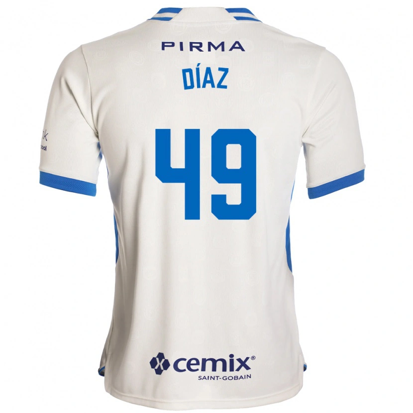 Danxen Dames Josué Díaz #49 Wit Blauw Rood Uitshirt Uittenue 2026/27 T-Shirt België