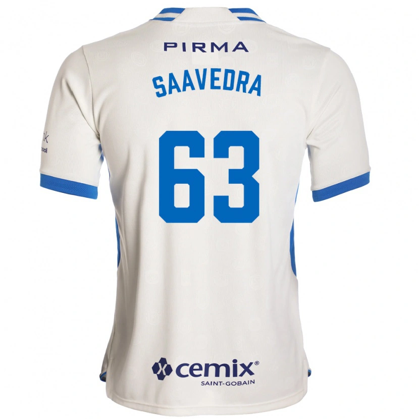 Danxen Dames Ángel Saavedra #63 Wit Blauw Rood Uitshirt Uittenue 2026/27 T-Shirt België