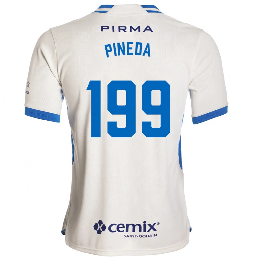 Danxen Dames Zadiel Pineda #199 Wit Blauw Rood Uitshirt Uittenue 2026/27 T-Shirt België