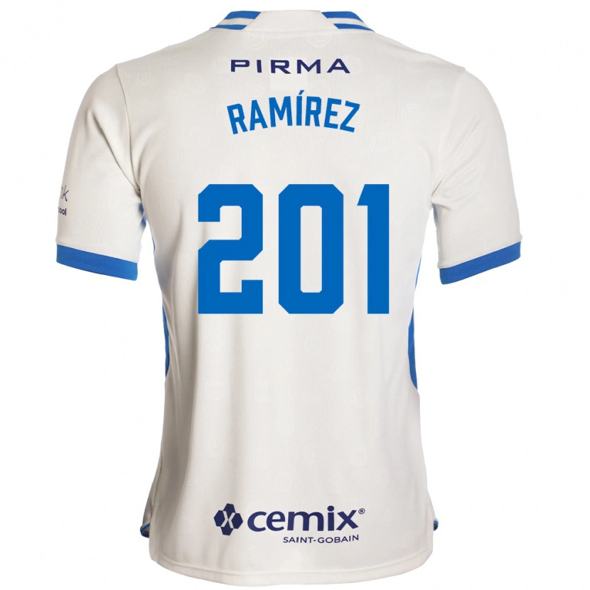 Danxen Dames Orlando Ramírez #201 Wit Blauw Rood Uitshirt Uittenue 2026/27 T-Shirt België
