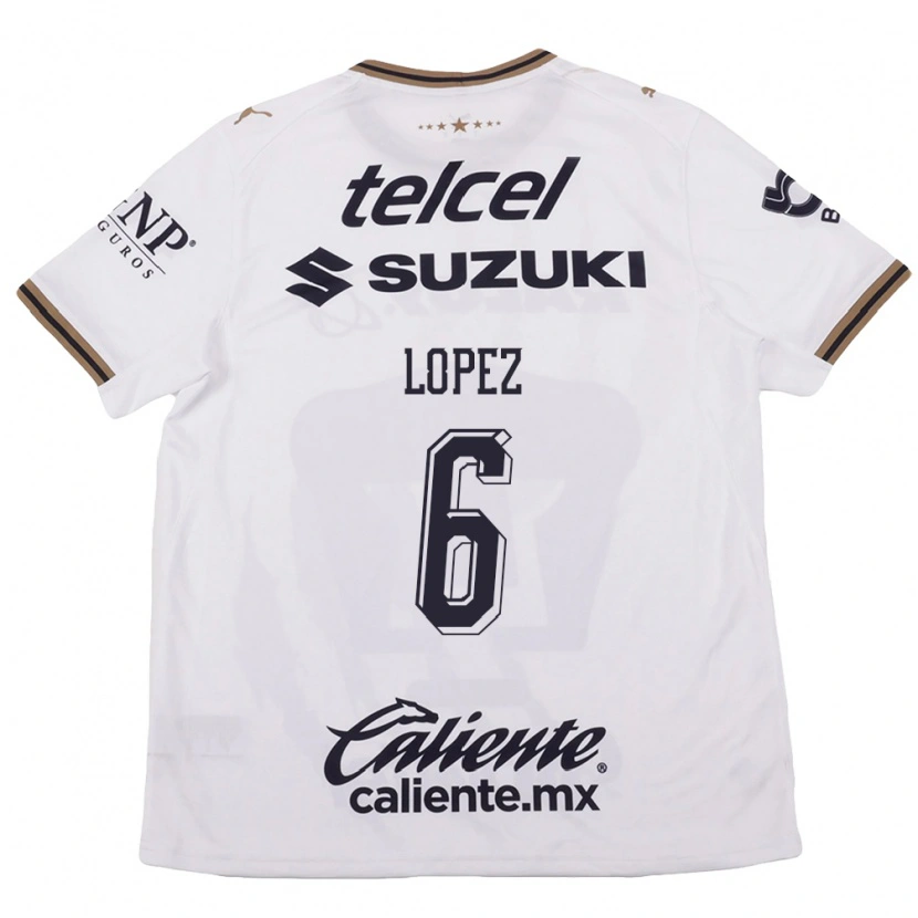 Danxen Dames Nathalia Lopez #6 Wit Zwart Bruin Uitshirt Uittenue 2026/27 T-Shirt België