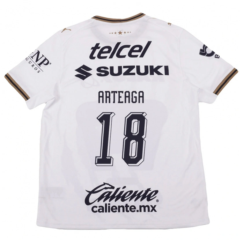 Danxen Dames Víctor Arteaga #18 Wit Zwart Bruin Uitshirt Uittenue 2026/27 T-Shirt België