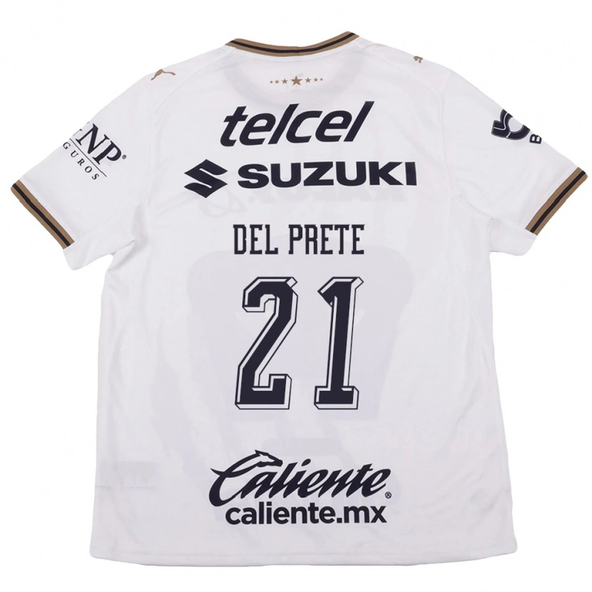 Danxen Dames Gustavo Del Prete #21 Wit Zwart Bruin Uitshirt Uittenue 2026/27 T-Shirt België