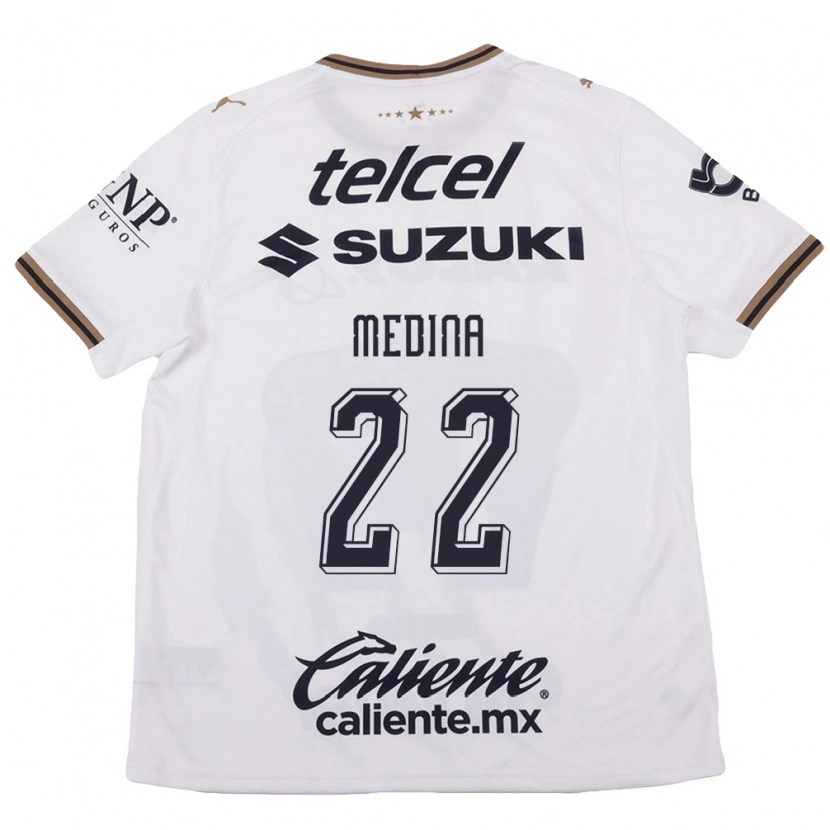 Danxen Dames Alan Medina #22 Wit Zwart Bruin Uitshirt Uittenue 2026/27 T-Shirt België