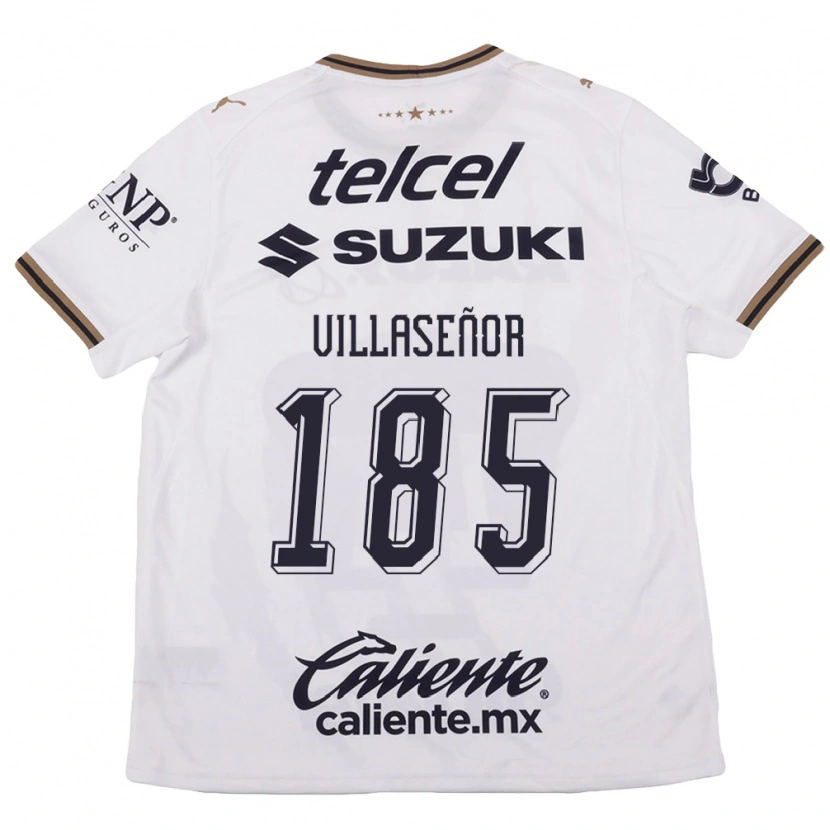 Danxen Dames Emiliano Villaseñor #185 Wit Zwart Bruin Uitshirt Uittenue 2026/27 T-Shirt België