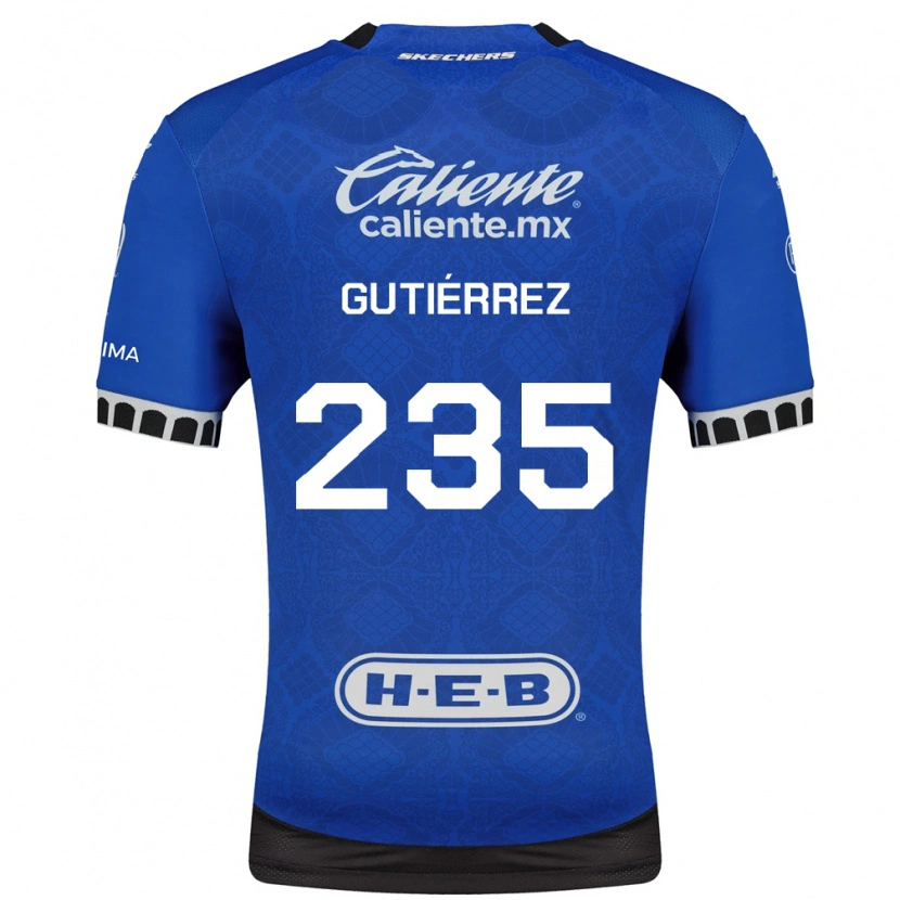 Danxen Dames Luis Gutiérrez #235 Koninklijk Blauw Wit Zwart Uitshirt Uittenue 2026/27 T-Shirt België
