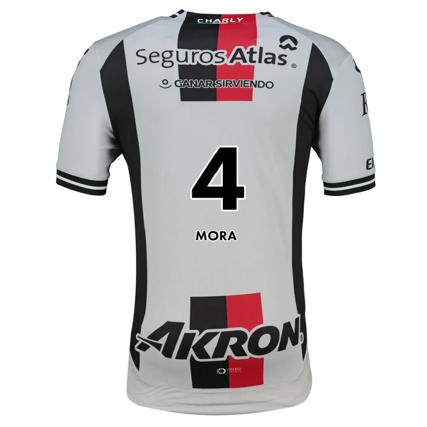 Danxen Dames Adrián Mora #4 Wit Rood Zwart Uitshirt Uittenue 2026/27 T-Shirt België
