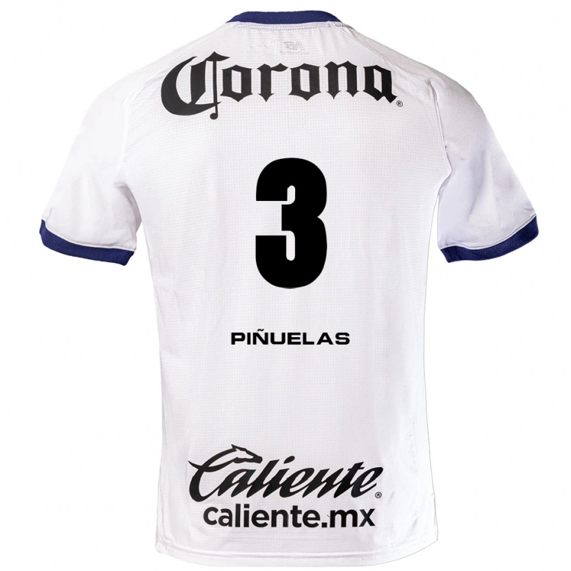 Danxen Dames Fernando Piñuelas #3 Wit Blauw Zwart Uitshirt Uittenue 2026/27 T-Shirt België