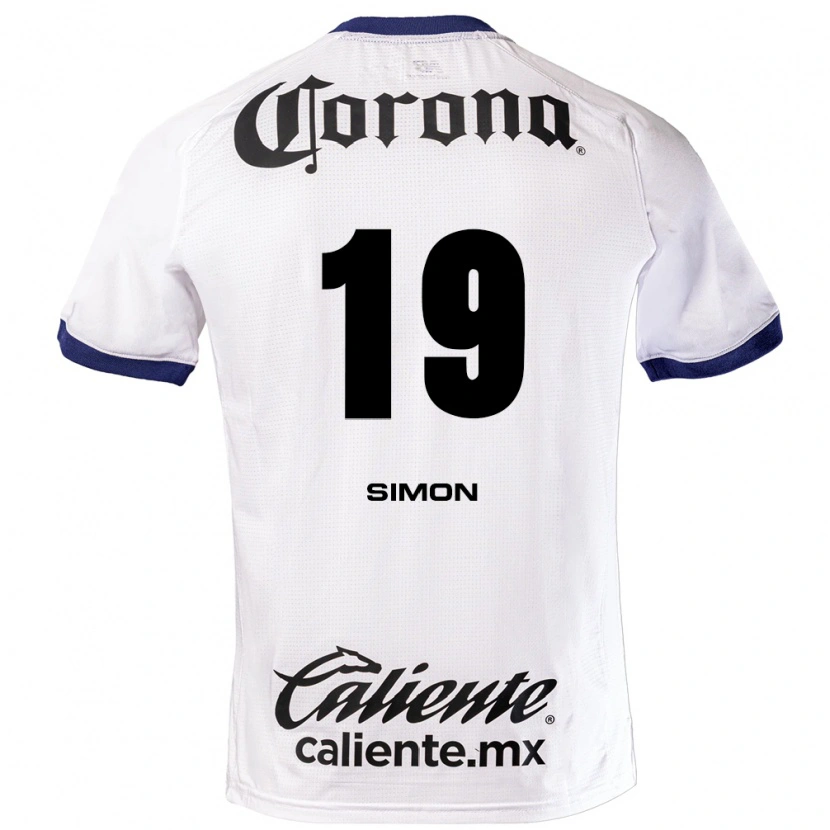 Danxen Dames Santiago Simón #19 Wit Blauw Zwart Uitshirt Uittenue 2026/27 T-Shirt België