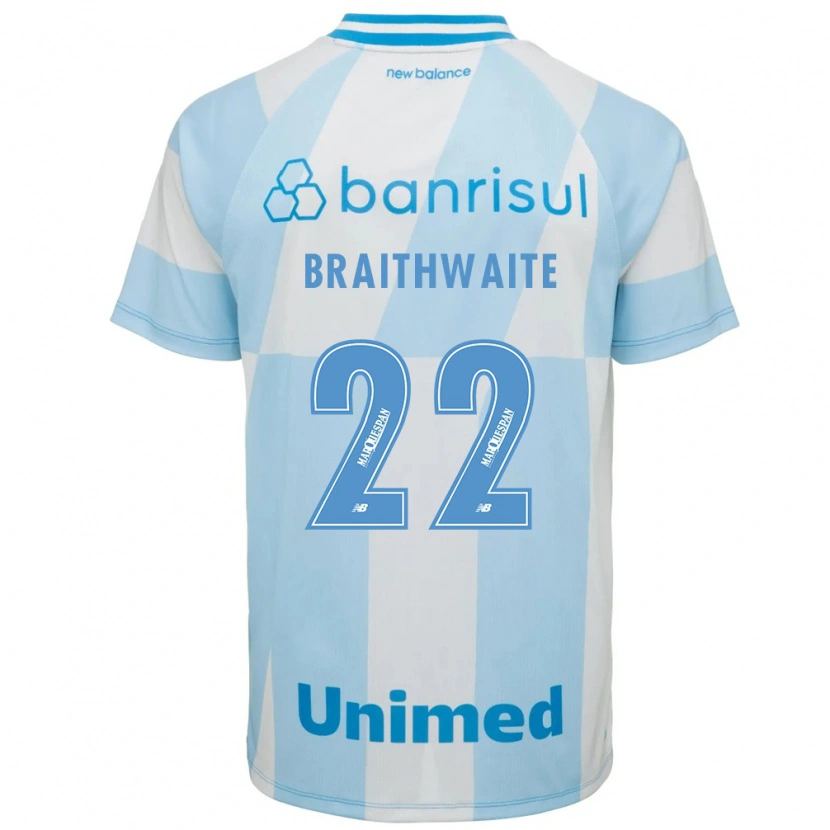 Danxen Dames Martin Braithwaite #22 Lichtblauw Wit Uitshirt Uittenue 2026/27 T-Shirt België