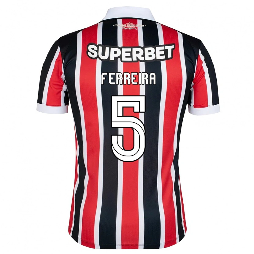 Danxen Dames Matheus Ferreira #5 Rood Wit Zwart Uitshirt Uittenue 2026/27 T-Shirt België