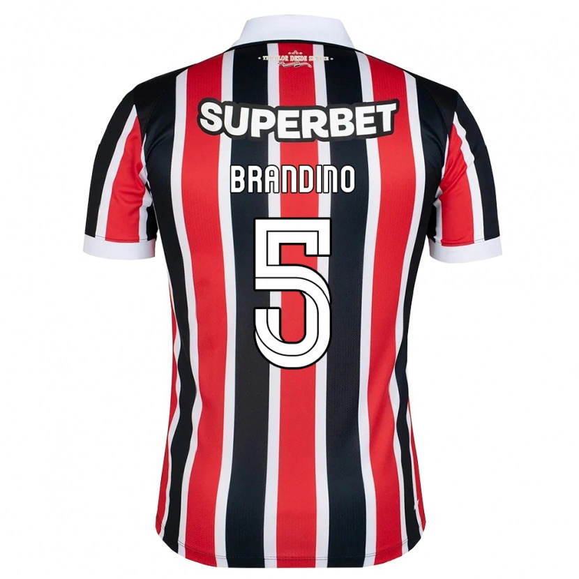 Danxen Dames Kika Brandino #5 Rood Wit Zwart Uitshirt Uittenue 2026/27 T-Shirt België
