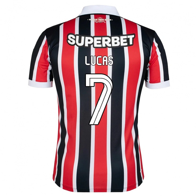 Danxen Dames Lucas Moura #7 Rood Wit Zwart Uitshirt Uittenue 2026/27 T-Shirt België