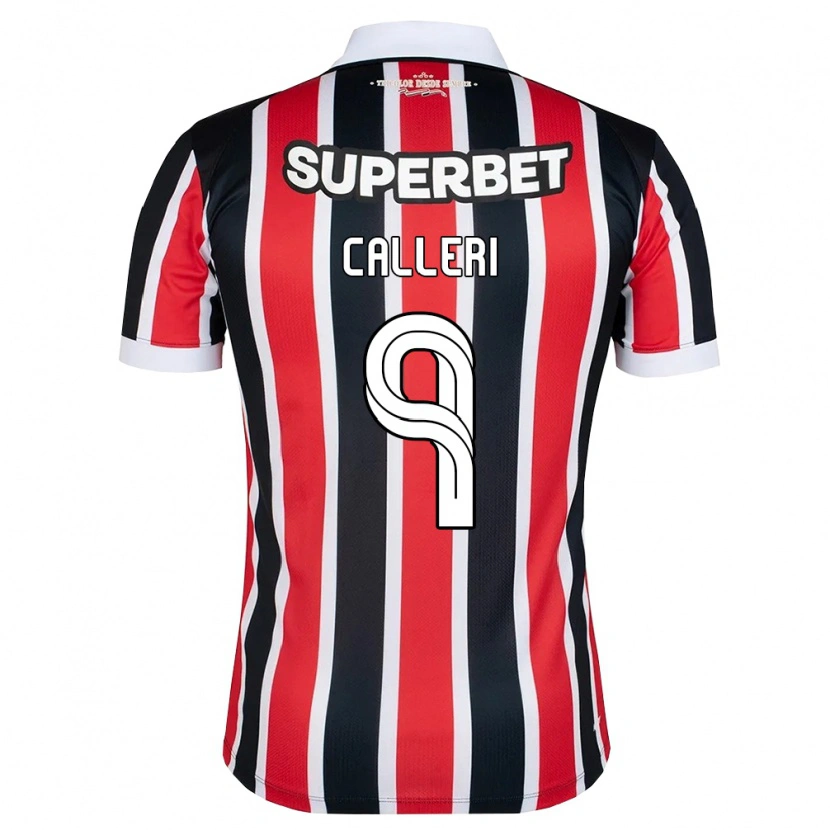 Danxen Dames Jonathan Calleri #9 Rood Wit Zwart Uitshirt Uittenue 2026/27 T-Shirt België