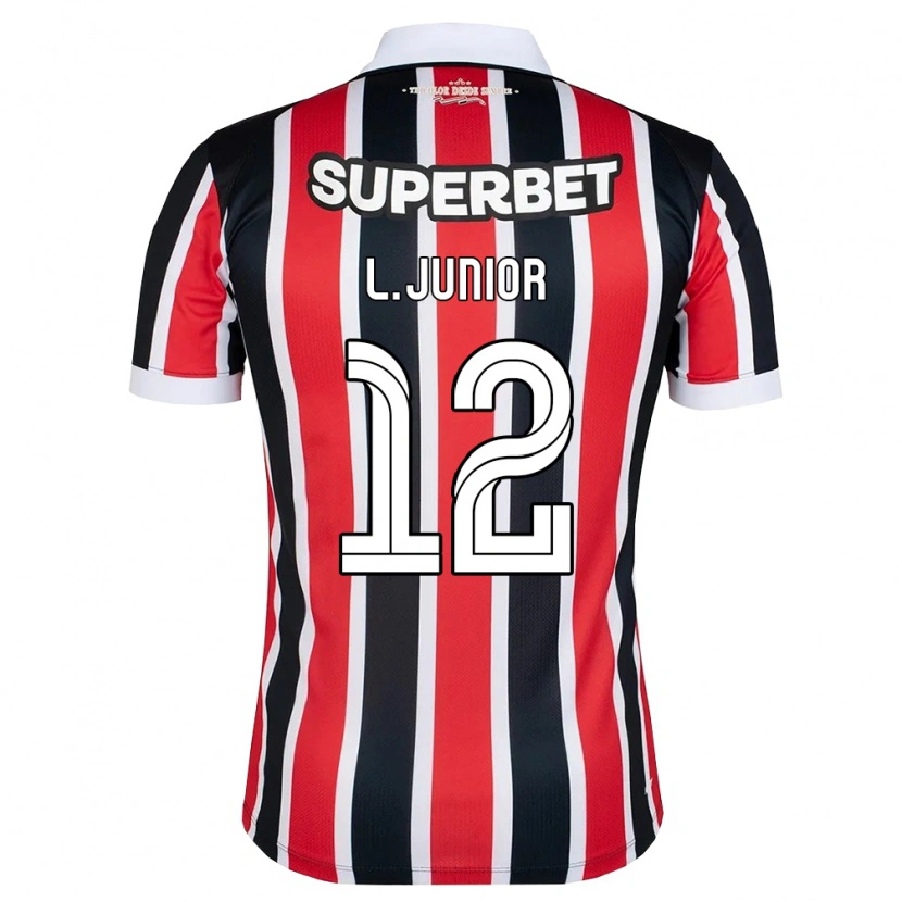 Danxen Dames Luciano Anacleto Junior #12 Rood Wit Zwart Uitshirt Uittenue 2026/27 T-Shirt België
