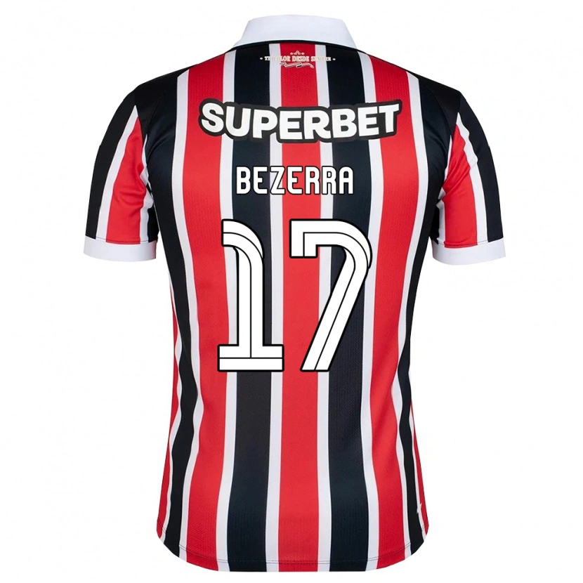 Danxen Dames Pedro Bezerra #17 Rood Wit Zwart Uitshirt Uittenue 2026/27 T-Shirt België