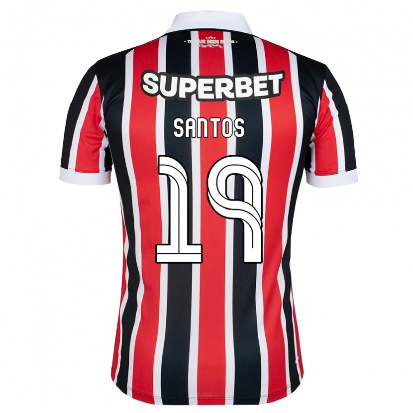 Danxen Dames Kaio Santos #19 Rood Wit Zwart Uitshirt Uittenue 2026/27 T-Shirt België