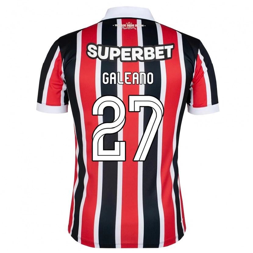 Danxen Dames Antonio Galeano #27 Rood Wit Zwart Uitshirt Uittenue 2026/27 T-Shirt België