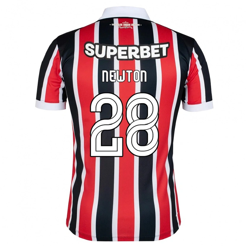 Danxen Dames Newton Araujo Da Costa Júnior #28 Rood Wit Zwart Uitshirt Uittenue 2026/27 T-Shirt België