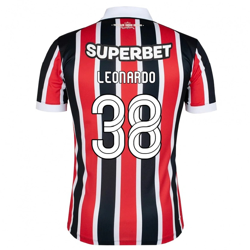 Danxen Dames Hugo Leonardo #38 Rood Wit Zwart Uitshirt Uittenue 2026/27 T-Shirt België