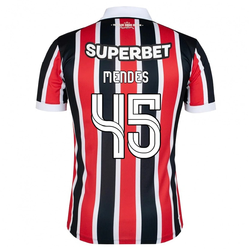 Danxen Dames Nathan Mendes #45 Rood Wit Zwart Uitshirt Uittenue 2026/27 T-Shirt België