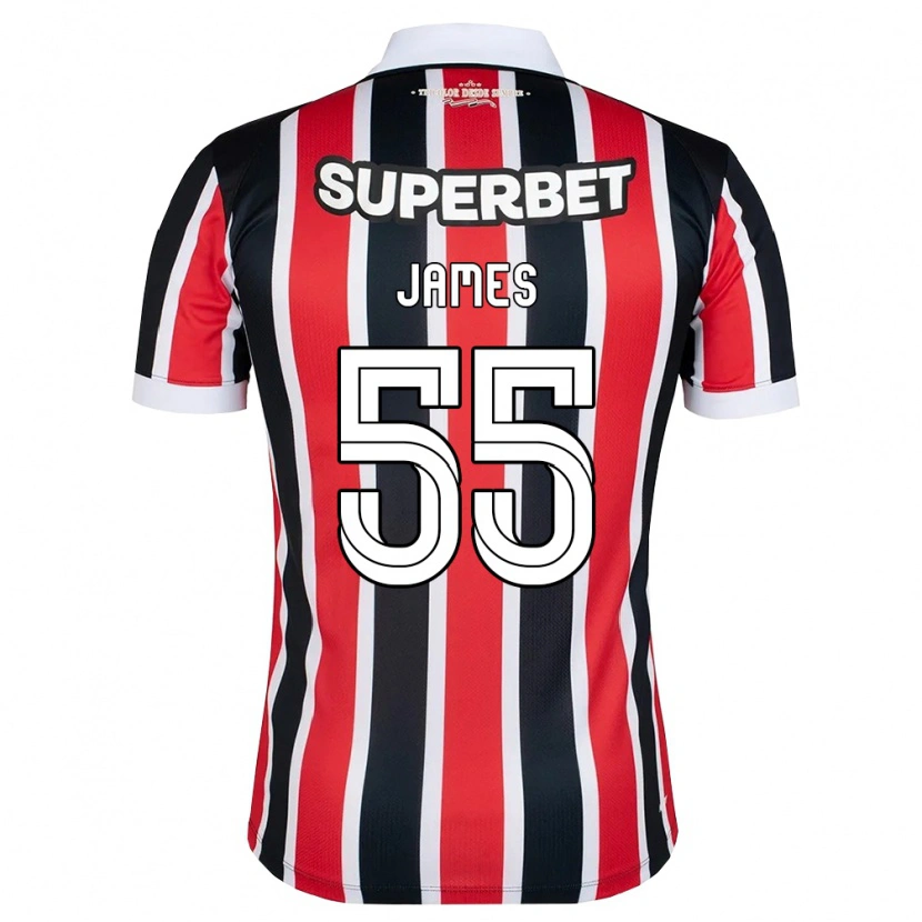 Danxen Dames James Rodriguez #55 Rood Wit Zwart Uitshirt Uittenue 2026/27 T-Shirt België