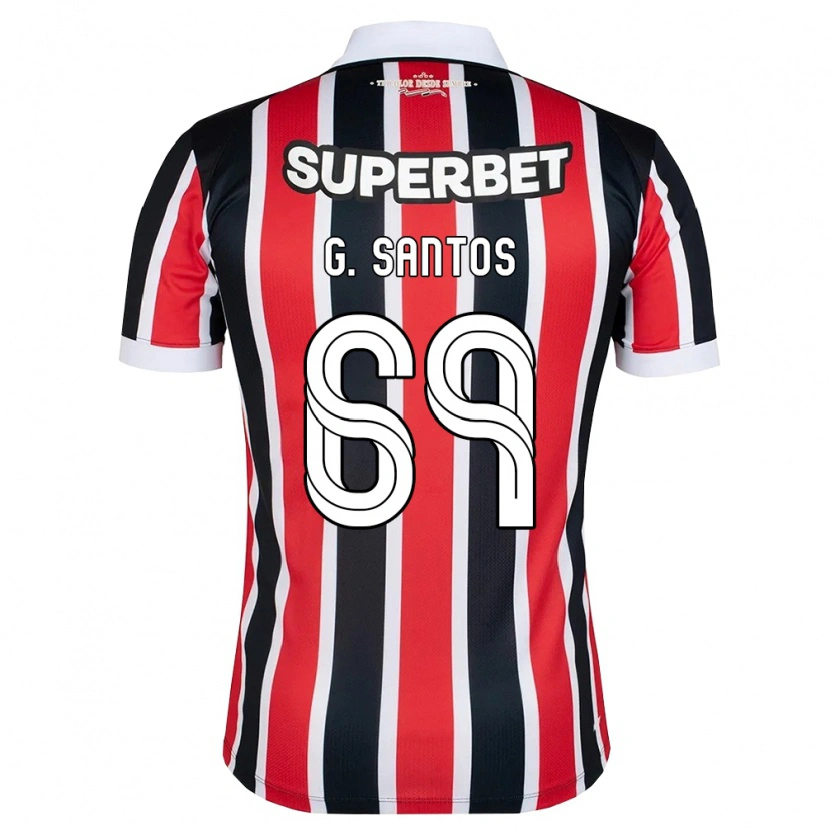 Danxen Dames Guilherme Santos #69 Rood Wit Zwart Uitshirt Uittenue 2026/27 T-Shirt België