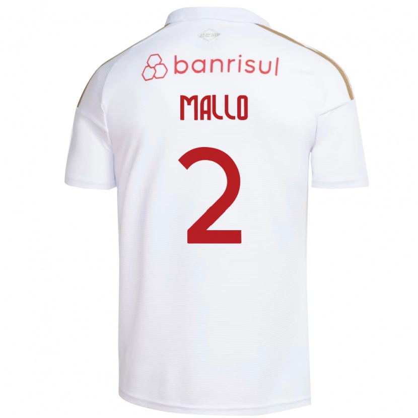 Danxen Dames Hugo Mallo #2 Wit Rood Uitshirt Uittenue 2026/27 T-Shirt België