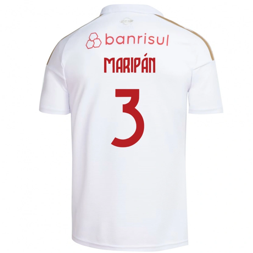 Danxen Dames Guillermo Maripán #3 Wit Rood Uitshirt Uittenue 2026/27 T-Shirt België